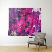 Tenture 3D Floral Fuchsia & Purple Marble Art (En situation (horizontale))