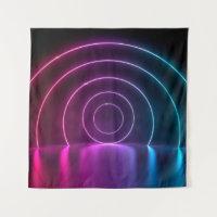 3d ing des lignes brillantes du portail de cercle 