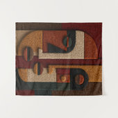 Tenture 3D Textured Mudcloth Inspired Terracotta Boho (Devant (Horizontal))