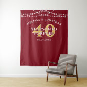 Tenture 40 ANS DANS L'ÉTERNITÉ Fond pour anniversaire de r (En situation)