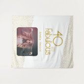 Tenture 40 ans et Fabuleux Paillettes Dorées 40e Anniversa (Devant (Horizontal))