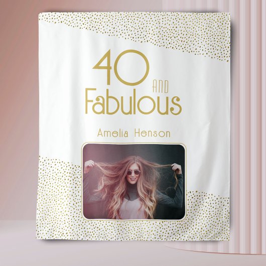 Tenture 40 ans et Fabuleux Paillettes Dorées 40e Anniversa