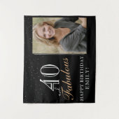 Tenture 40 ans et Fabuleux Photo moderne noir pour 40e ann (Devant)