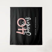 Tenture 40 ans et fabuleux rose et menthe joyeux anniversa (Devant)