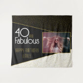 Tenture 40 et fabuleuse Parties scintillant d'or Photo 40e (Devant (Horizontal))
