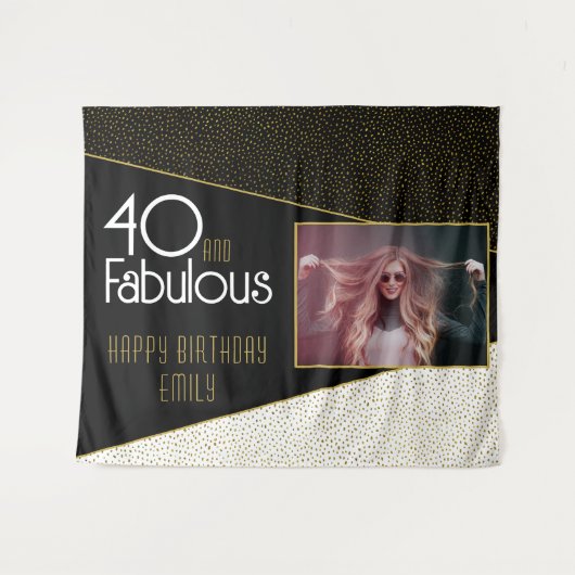 Tenture 40 et fabuleuse Parties scintillant d'or Photo 40e (Devant (Horizontal))