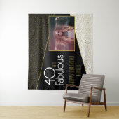 Tenture 40 et fabuleuse Parties scintillant d'or Photo 40e (En situation)