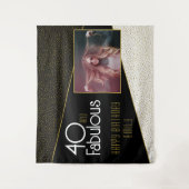 Tenture 40 et fabuleuse Parties scintillant d'or Photo 40e (Devant)