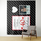Tenture 40 et fabuleux 40e anniversaire Photo noir et blan (En situation)