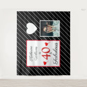 Tenture 40 et fabuleux 40e anniversaire Photo noir et blan (Devant)