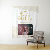 Tenture 40 et Fabuleux Paillettes Dorées 40e Anniversaire  (En situation)