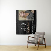 Tenture 40 et Fabuleux Photo moderne noir pour 40e anniver (En situation)