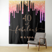 Tenture 40 fabuleuse parties scintillant d'anniversaire no (En situation)