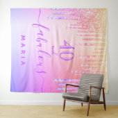 Tenture 40 fabuleux anniversaire parties scintillant or vi (En situation (horizontale))