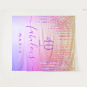 Tenture 40 fabuleux anniversaire parties scintillant or vi (Devant (Horizontal))