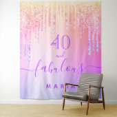 Tenture 40 fabuleux anniversaire parties scintillant or vi (En situation)