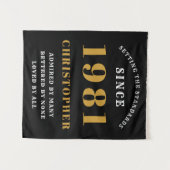 Tenture 40e anniversaire 1981 Or Noir Pour Lui Personnalis (Devant (Horizontal))