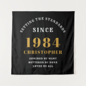 Tenture 40e anniversaire 1984 Elégant Black Gold Chic (Devant)