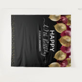 Tenture 40e anniversaire Gold Burgundy Black Balloon (Devant (Horizontal))
