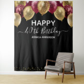 Tenture 40e anniversaire Gold Burgundy Black Balloon (En situation)