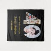 Tenture 40e anniversaire Numéro 40 Photo Collage moderne N (Devant (Horizontal))