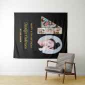 Tenture 40e anniversaire Numéro 40 Photo Collage moderne N (En situation (horizontale))