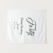 Tenture 40e anniversaire quarante lettre nom date année gr (Devant (Horizontal))