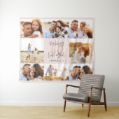 Tenture 40e anniversaire rose girly parties scintillant ph (En situation (horizontale))