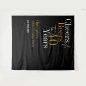 Tenture 40e anniversaire Soeurs et bières en arrière-plan (Devant (Horizontal))