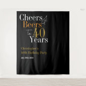 Tenture 40e anniversaire Soeurs et bières en arrière-plan (Devant)