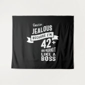 Tenture 42 Ans - Cadeau drôle pour 42e anniversaire (Devant (Horizontal))
