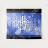 Tenture 45e anniversaire de mariage de saphir élégant (Devant (Horizontal))