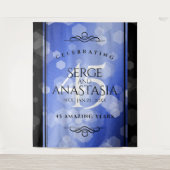 Tenture 45e anniversaire de mariage de saphir élégant (Devant)