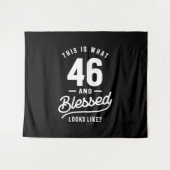 Tenture 46 Ans - Cadeau drôle pour 46e anniversaire (Devant (Horizontal))