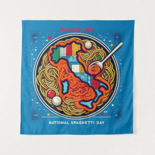 Tenture 4 janvier - Journée nationale des spaghettis