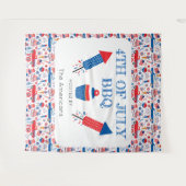 Tenture 4 juillet BBQ American Tapestry fond (Devant (Horizontal))