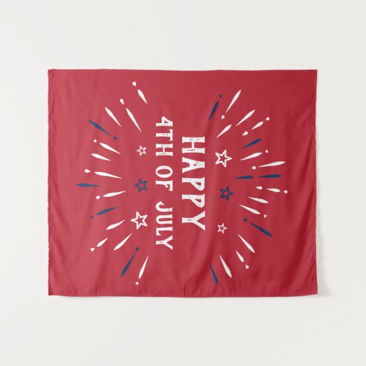 Tenture 4 juillet Fête de l'Indépendance Patriotique Améri (Devant (Horizontal))