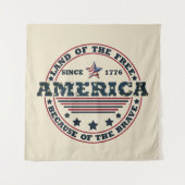 Tenture 4 juillet heureux (Devant)