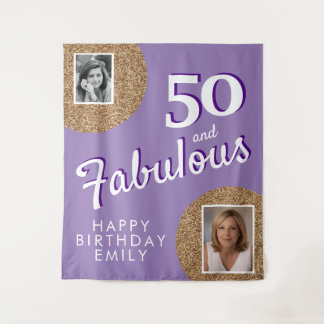 Tenture 50 ans et Fabuleux Paillettes Dorées 2 Photo 50e A