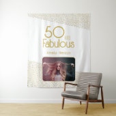 Tenture 50 et Fabulous Gold Parties scintillant 50e annive (En situation)