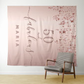 Tenture 50 étoiles de anniversaire fabuleuses rose gold pa (En situation (horizontale))