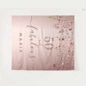 Tenture 50 étoiles de anniversaire fabuleuses rose gold pa (Devant (Horizontal))