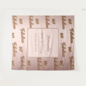 Tenture 50 fabuleux rose gold blush nom d'anniversaire (Devant (Horizontal))