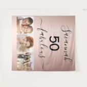 Tenture 50 fabuleux rose gold surprise personnalisé avec p (Devant (Horizontal))