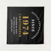 Tenture 50e anniversaire 1974 Elégant Black Gold Chic (Devant (Horizontal))