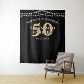 Tenture 50e anniversaire ans en or noir (En situation)