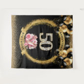 Tenture 50e Anniversaire Bannière Numéros de diamant talon (Devant (Horizontal))