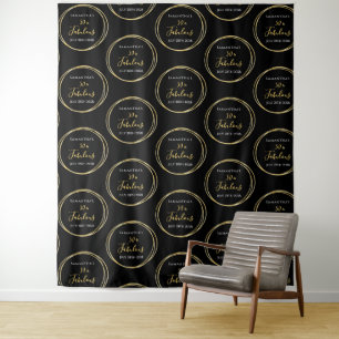Tenture 50e anniversaire Black Gold 50 et fabuleux fond