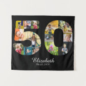 Tenture 50e Anniversaire Créez Votre Propre Multi Photo (Devant (Horizontal))