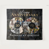 Tenture 50e anniversaire de mariage : collage photo infini (Devant (Horizontal))